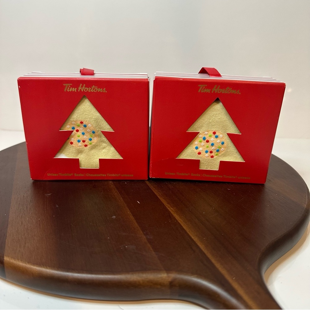 Tim Hortons Timbits Socks – Holiday Gift Box Set (2 Pairs) – NEW 2022